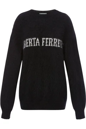 Alberta Ferretti Intarsien-Pullover mit Logo