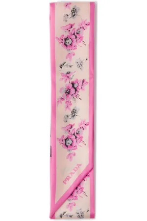Prada Seidenschal mit Azaleen-Print