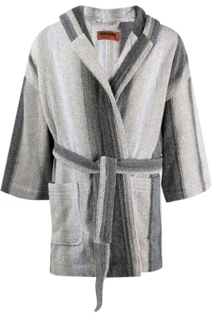 Missoni Gestreifter Bademantel mit Kapuze