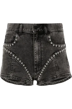 MUGLER Kurze Jeans-Shorts mit Nietendetail