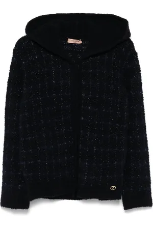 Twin-Set Karierte Jacquard-Strickjacke