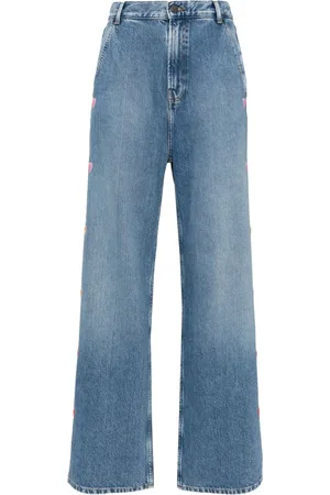 MIRA MIKATI Jeans mit Herz-Stickerei