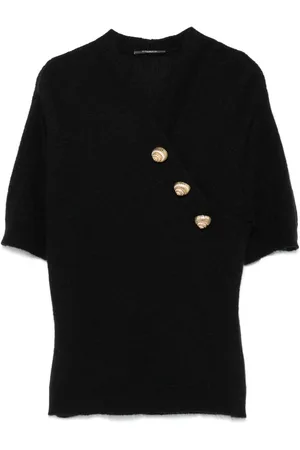 Balmain Oberteil mit geprägten Knöpfen