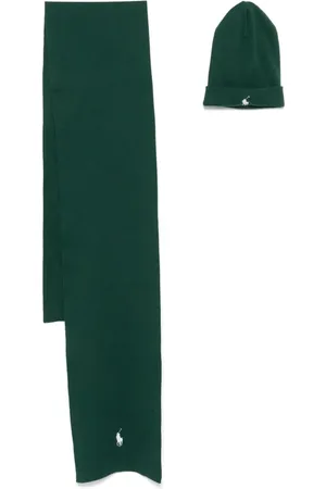 Ralph Lauren Schal-Set mit Polo Pony-Stickerei