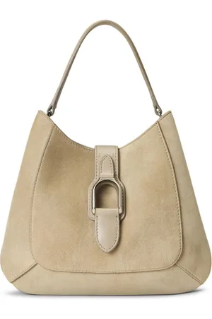 Ralph Lauren Wildleder-Schultertasche mit Schnalle