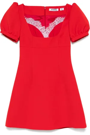 VIVETTA Minikleid mit Spitzenbesatz