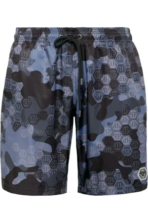 Philipp Plein Badeshorts mit Monogrammmuster