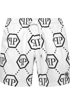 Philipp Plein Badeshorts mit Monogrammmuster