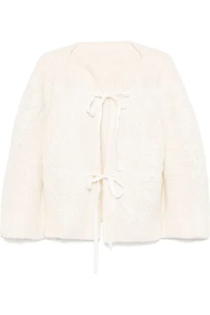 Maurizio Mykonos Cardigan mit floraler Spitzenapplikation