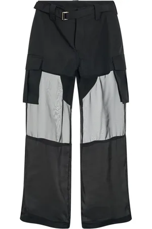 SACAI Gerade Cargohose mit transparentem Detail