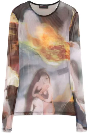 MUGLER X Ambera Wellmann Mesh-Oberteil