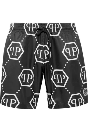 Philipp Plein Badeshorts mit Monogrammmuster