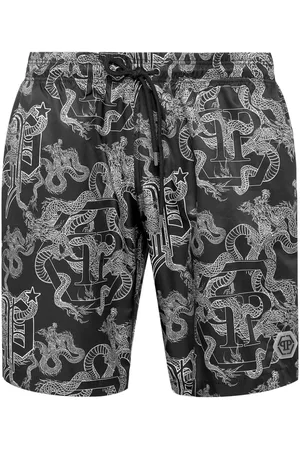 Philipp Plein Badeshorts mit grafischem Print