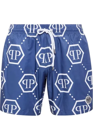 Philipp Plein Badeshorts mit Monogrammmuster