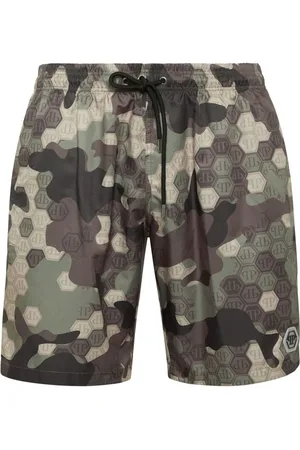 Philipp Plein Badeshorts mit Monogrammmuster