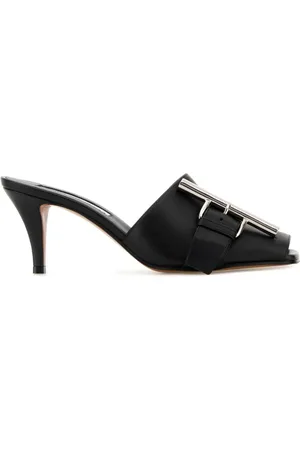 Alexander McQueen Pantoletten aus Leder 70mm