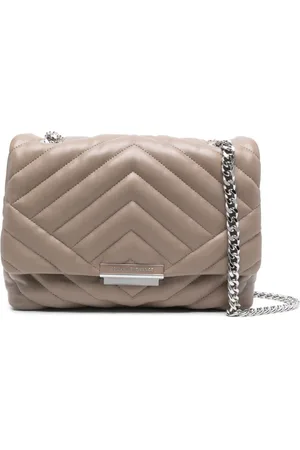 Armani Exchange Gesteppte Schultertasche mit Logo-Schild