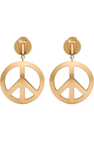 Moschino Ohrclips mit Friedenszeichen