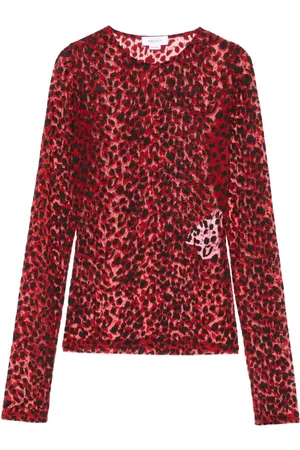 Alexander McQueen Oberteil mit Leopardenmuster