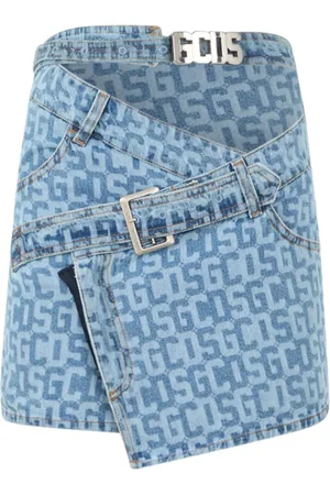 GCDS Jeans-Minirock mit Monogramm