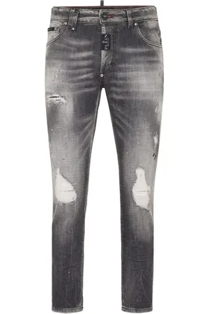 Philipp Plein Cropped-Jeans im Distressed-Look