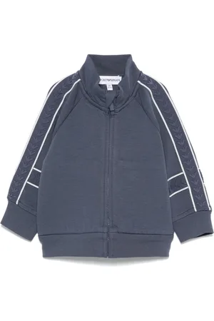 Emporio Armani Sweatshirtjacke mit Logo-Prägung