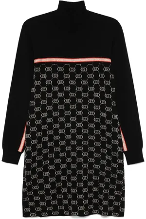 Liu Jo Jacquard-Kleid mit Logo