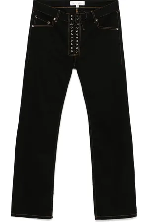 Ludovic De Saint Sernin Straight-Leg-Jeans mit Schnürung