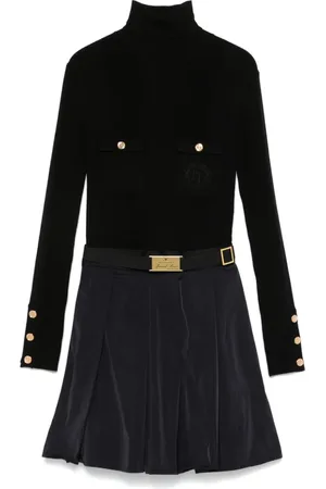 Elisabetta Franchi Minikleid mit Logo-Stickerei