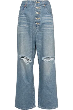 JUNYA WATANABE Gerade Jeans im Distressed-Look