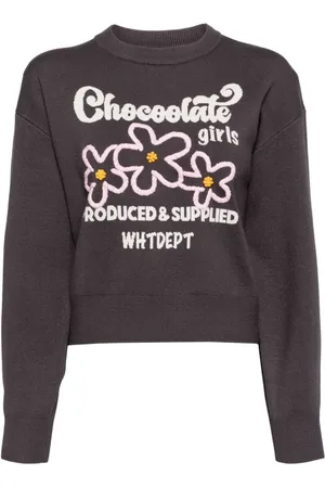 Chocoolate Intarsien-Pullover