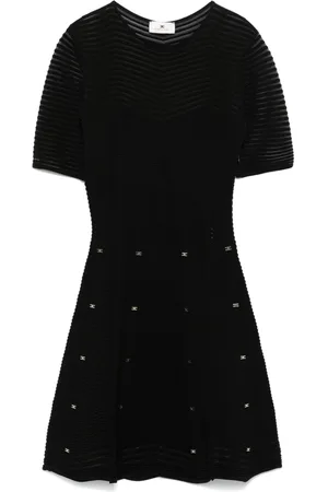 Elisabetta Franchi Minikleid mit Fischgrätenmuster