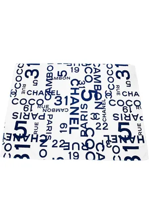 CHANEL 1990-2000s Strandtuch aus Logo-Jacquard