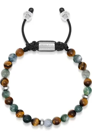 Nialaya Perlenarmband mit Logo-Schild