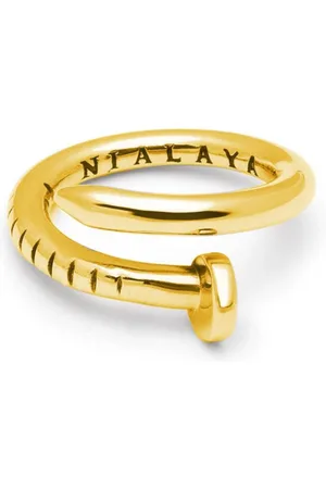 Nialaya Gravierter Dorje Ring mit Nagelform