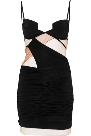 Nensi Dojaka Minikleid mit semi-transparenten Einsätzen