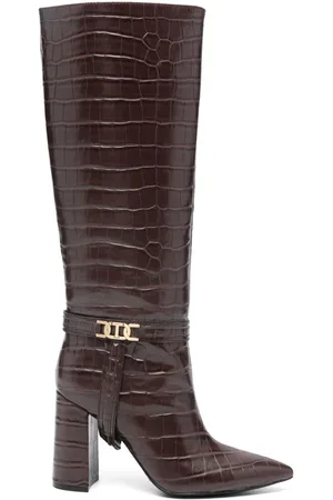 Twin-Set Stiefel mit Kroko-Optik 100mm