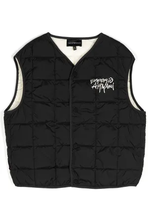 Emporio Armani Gefütterte Jacke mit Logo-Stickerei