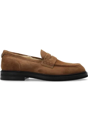 Dolce & Gabbana Loafer aus Wildleder mit Logo-Schild