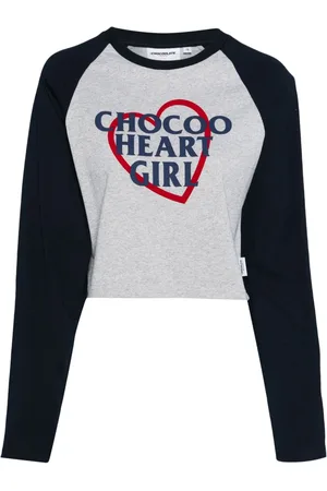Chocoolate Langarmshirt mit grafischem Print