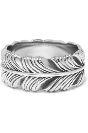 Nialaya Ring mit gravierter Feder