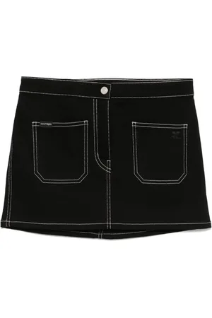 Courrèges Klassischer Jeans-Minirock