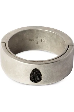 PARTS OF FOUR Sistema Ring aus Sterlingsilber mit schwarzem Diamant