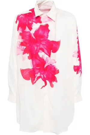YOHJI YAMAMOTO Hemd mit Blumen-Print