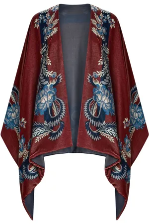 Etro Cape aus Samt mit Paisley-Print
