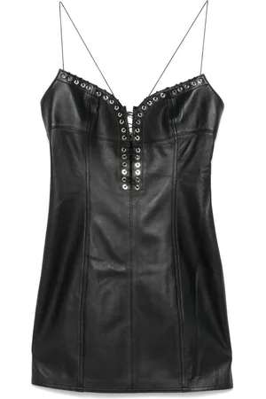 Ludovic De Saint Sernin Cleavage Minikleid aus Leder