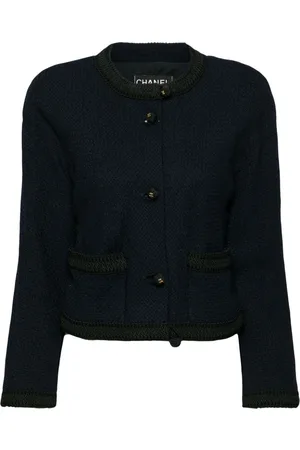 CHANEL 1990 Jacke mit geflochtenen Knöpfen