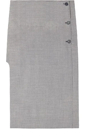 Courrèges Oblique Midirock mit Hahnentrittmuster