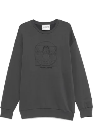 Iceberg Sweatshirt mit Vitruvian Garfield-Stickerei