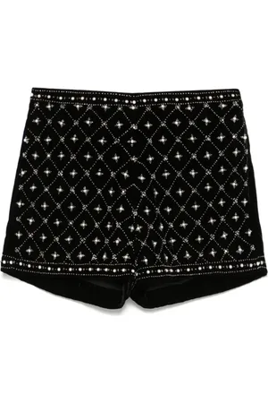 Twin-Set Verzierte Shorts aus Samt